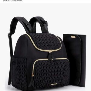 Black Quilted Baby Bag